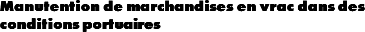 Manutention de marchandises en vrac dans des conditions portuaires