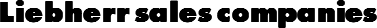 Liebherr sales companies
