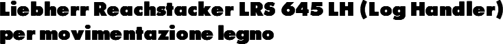 Liebherr Reachstacker LRS 645 LH (Log Handler) per movimentazione legno