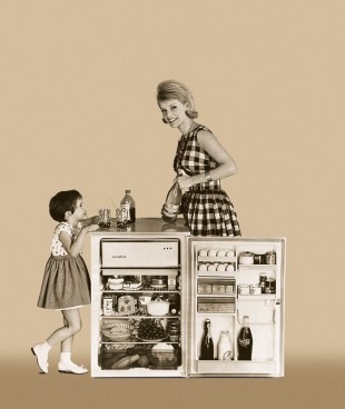 1955: Werbe-Anzeige für einen Liebherr-Kühlschrank