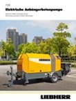 Data sheet for electric trailer concrete pump 70 E