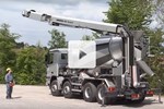 Vídeo hormigonera sobre camión con cinta transportadora