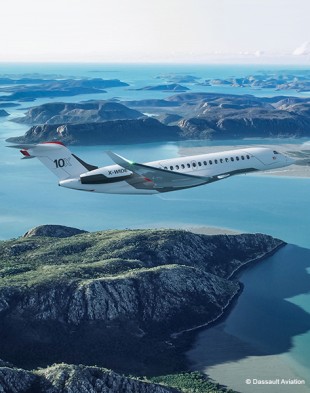 Le Falcon 10X, le plus gros avion d'affaires de Dassault Aviation