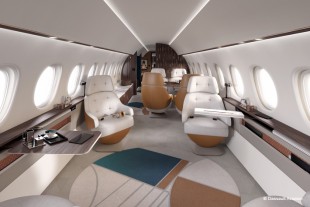 Confort à bord du Falcon 10X - exemple d'aménagement intérieur