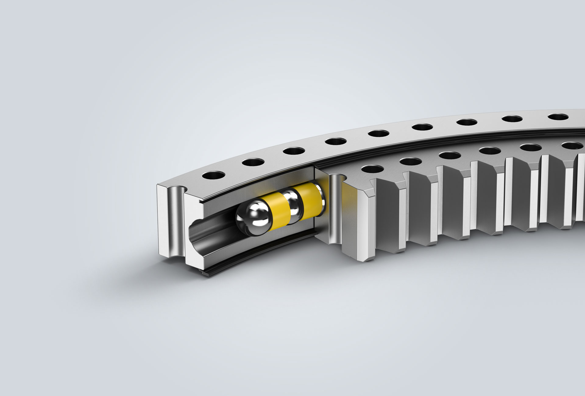 Liebherr single row four point bearing slewing bearing for agricultural and forestry machinery
