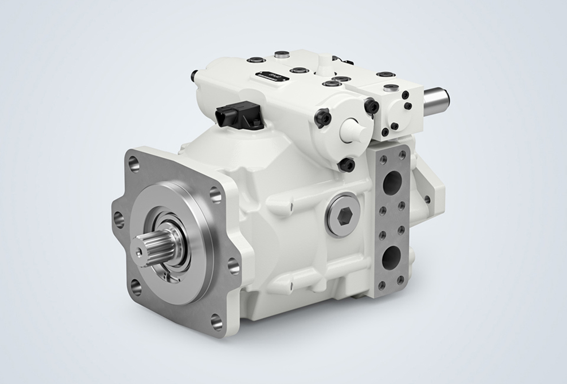 Rendering of an axial piston pump with closed circuit