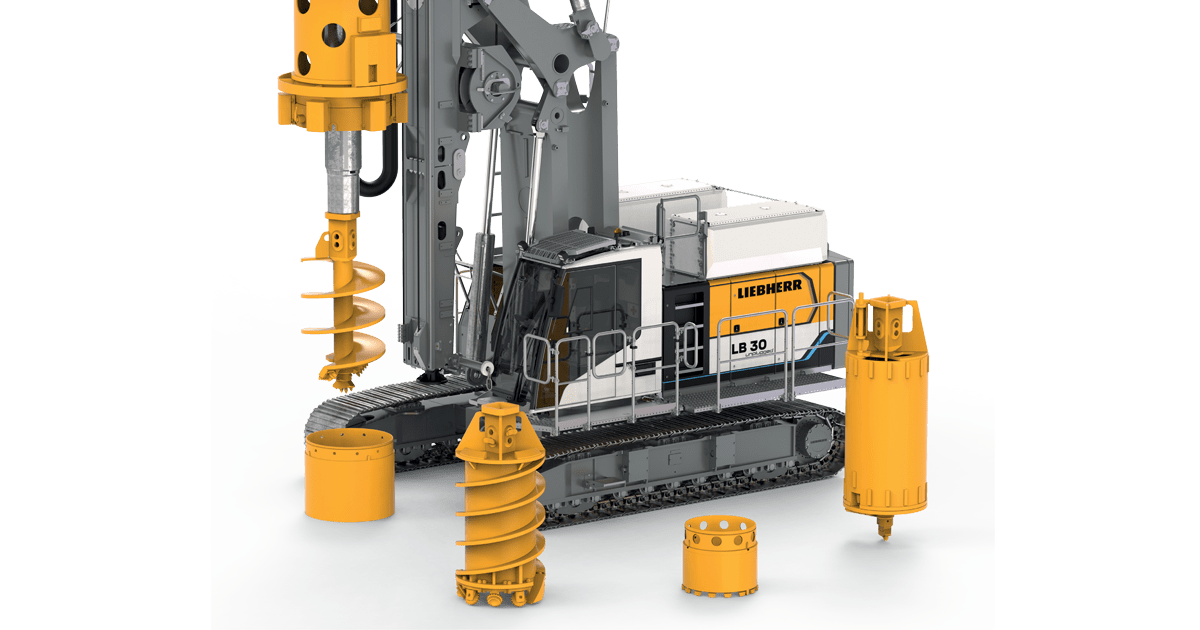 Kelly drilling tools Liebherr deep foundation