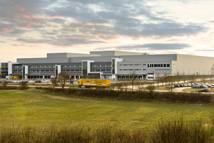 The new Liebherr logistics center in southern Germany