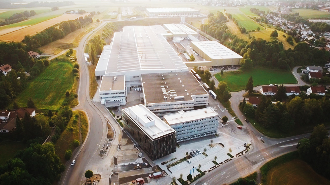 Aerial view of Liebherr-Hausgeräte GmbH 2019