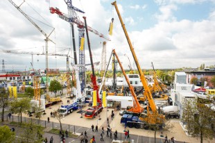 The Liebherr stand at the 2012 Intermat in Paris, France