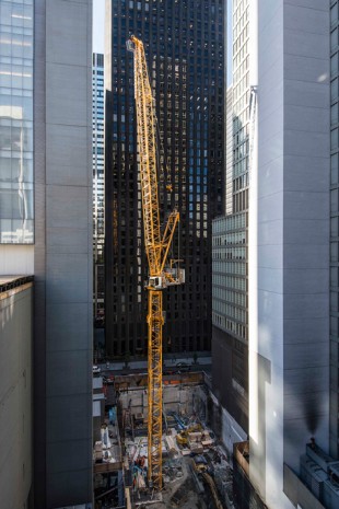 This crane will have a 45 m (148 ft) working radius and will climb to 131 m (430 ft).