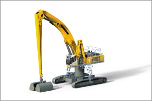 The new LH 110 C High Rise Port material handler from Liebherr is designed especially for requirements in port handling.