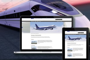 Product areas of Aerospace and Transportation systems with new design at liebherr.com.