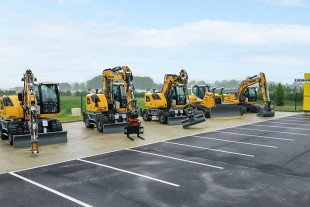 Several Liebherr earthmoving machines were displayed during the event.