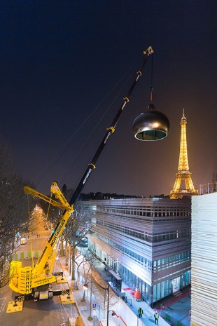 The golden dome has a diameter of 12 metres and weighs eight tonnes.