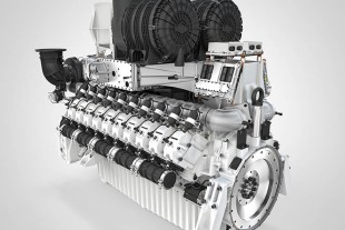 Liebherr zeigt auf der EnergyDecentral 2016 seinen neuen 20-Zylindergasmotor der Megawatt-Klasse.