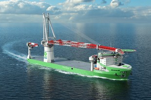 Largest crane since 1949: The special ship “Orion” is equipped with the HLC 295000.