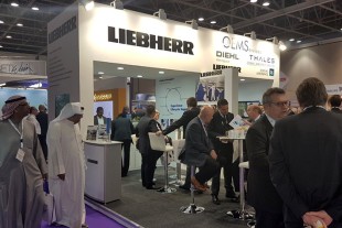 The booth of Liebherr-Aerospace at MRO Middle East 2017 was well frequented.