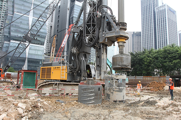 Largest Liebherr rotary drilling rig used in a residential project in Kuala Lumpur