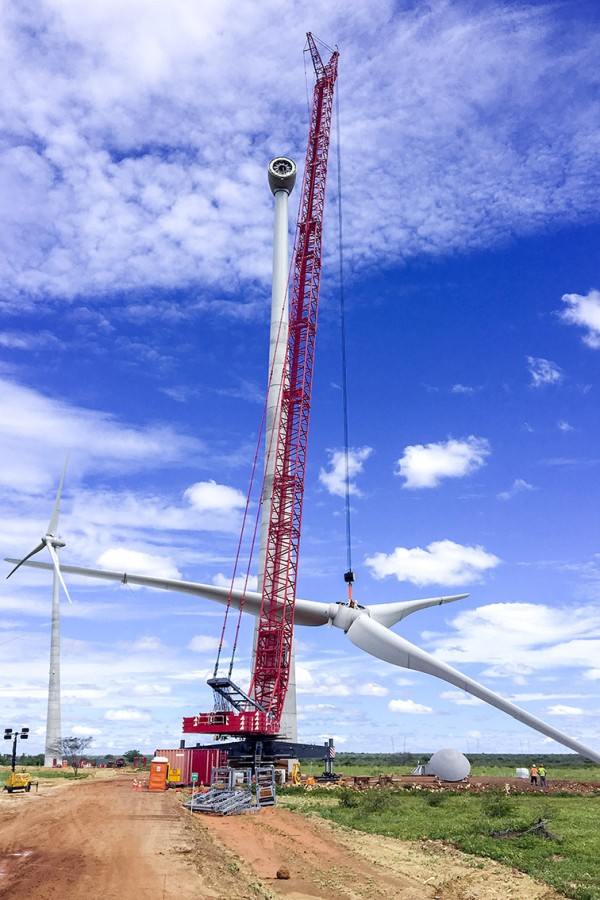 I.V. Guindastes buys used LR 1600/2W crawler crane for erecting wind