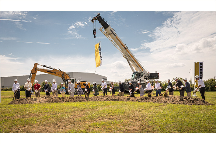 Groundbreaking ceremony for new head office of Liebherr USA, Co. in Newport News