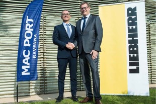Matteo Bilotti, Member of the Board of Mac Port and Leopold Berthold, Managing Director at Liebherr Rostock celebrated the anniversary in Ravenna