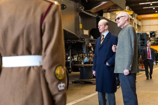 (l-r) His Royal Highness, The Duke of Kent and Ralph Saelzer, managing director of Liebherr Sunderland Works.