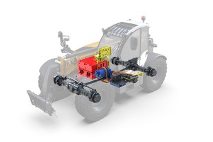 Batterieelektrisches „Zero Emission“-Antriebskonzept mit Hauptkomponenten aus einem Systembaukasten.